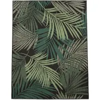 TT Home In-& Outdoor Teppich Wetterfest Balkon Teppich Küche Wohnzimmerteppich Palmenmuster Modern Größe 240x340 cm
