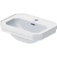 Duravit Handwaschbecken 1930 50x36,5cm, m HL, ÜL, Hahnlochbank, weiß