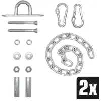 AMANKA 2 x 230kg Hängesessel Kette mit Deckenhaken - Aufhängung für Schaukel Hängematte