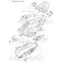 Adly Trittbrettverkleidung rechts Roller Scooter 125ccm 4Takt Motorroller.de Fußbrettverkleidung unten 50ccm-2Takt Thunder Bike TB 125 Noble 125