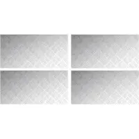 vidaXL Treppe Tritt 4 stk. 100 x 50 cm Silber Aluminium Rechtwinklig