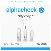 Berger Med GmbH Auslaufartikel: alphacheck PRO Sicherheitslanzette 28G x 1,6 m | Packung (100 Stück)