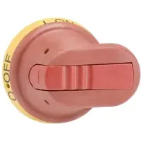 ABB OHY45J6 Pistolengriff rot-gelb 45 mm Wellen-ø 6 mm IP65 Beschriftung I-0/ON-OFF 1SCA022380R8930