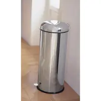 Graepel High Tech hochwertiger Tretabfalleimer Bullet aus Edelstahl 1.40166 , Größe :b 33 x h 44 - Liter 20