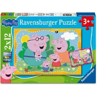 Ravensburger Peppa Wutz Puzzle Happy Families 2x12 Teile