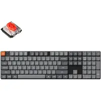 Keychron K5 Max, Volle Größe (100%), Verkabelt & Kabellos, USB + RF Wireless + Bluetooth, Mechanischer Switch, RGB-LED, Schwarz, Grau