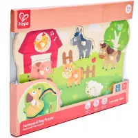 Hape Knopfpuzzle Bauernhoftiere 10 Teile