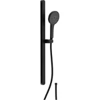 Schutte KARIBIK Stangenbrause-Set, Schwarz matt, oval