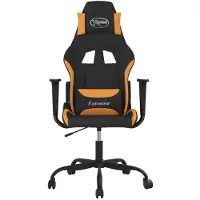 vidaXL Gaming-Stuhl mit Massagefunktion Schwarz und Orange Stoff