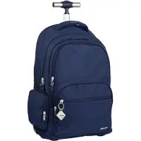 Milan 6 Zip Wheeled Backpack 25l 1918 Series Rucksack Mit Rollen Blau Blau One Size