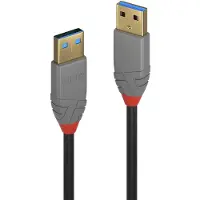 Lindy 36751, 1 m, USB A, USB A, USB 3.2 Gen 1 (3.1 Gen 1), 5 Gbit/s, Schwarz
