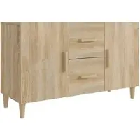 Helloshop26 - Buffet Sideboard Kommode Kleiderschrank Aufbewahrungsmöbel Organizer Küche Wohnzimmer Sonoma-Eiche 100 x 36 x 60 cm 02_0031467