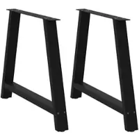 Helloshop26 - Set aus 2 A-förmigen Esstischbeinen 90 x 73 cm modernes Design mit verstellbaren Füßen schwarzer Stahl 02_0057136