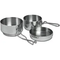 Banquet Kubisport Camping-Kochgeschirrset – Edelstahl – 2-teilig – Töpfe mit Deckel