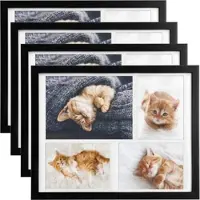 Bomoe Galeria Bilderrahmen 4 Bilder 15x21cm + 10x15cm Schwarz 4tlg