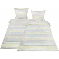 Beautissu Viola Bettwäsche 135x200cm + Kissenbezug 80x80cm Beige Biber 4tlg