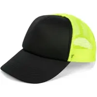 StyleBREAKER Mesh Cap in Schwarz-Neongelb | Gr.: onesize