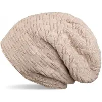 StyleBREAKER Feinstrick Beanie Mütze in Beige | Gr.: onesize