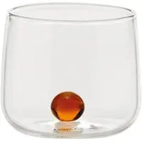 Zafferano Bilia 6er-Set Junior-Trinkgläser aus Borosilikatglas, goldgelb, elegante und robuste Gläser für Liköre und Bitter, raffiniertes italienisches Design