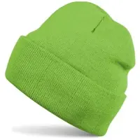StyleBREAKER Strickmütze in Limettengrün | Gr.: onesize