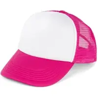 StyleBREAKER Mesh Cap in Weiß-Himbeer | Gr.: onesize