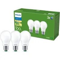 Philips LED-Lampe Ultra Efficient A60 7,3W/827 (100W) Frosted 3-pack E27
