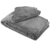 Leonado vicenti Kuscheldecke Anthrazit 150x200 cm Wolldecke Fleece extra weiche Wohndecke Sofa