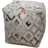 Kayoom Sitzkissen Spark Pouf 110 45 x 45 cm in creme - chrom | Gr.: onesize