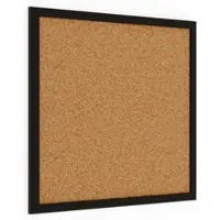 Allboards Pinnwand, Korktafel 40×40 cm, Holzrahmen – Schwarz lackiert