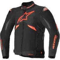Alpinestars T-GP R V3 Drystar wasserdichte Motorrad Textiljacke, schwarz/rot/weiß, L