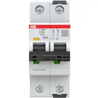 ABB S302P-C32 Sicherungsautomat C-Char., 25 kA, 32A, 2P 2CDS382001R0324 S302PC32