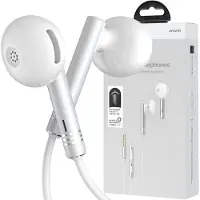 JOYROOM Wired Series Jr-Ew06 Kabelgebundene Kopfhörer Aus Metall – Silber-Weiss