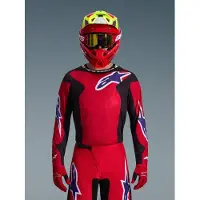 Alpinestars Fluid Grid Motocross Jersey, schwarz/rot, L