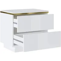 Vente-unique Nachttisch Vukia Weiß 50 cm