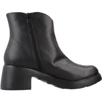 Wonders für Damen. E-7125 Lederstiefeletten Flytres 25 schwarz (41), 3 bis 5 cm, Reißverschluss, Lässig