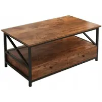 Hobby Hall Bank Holztisch Loft Industrial Schubladen Wohnzimmer Tisch 100 cm