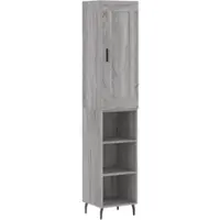 Helloshop26 Buffet Sideboard Kommode Kleiderschrank Aufbewahrungsmöbel Organizer Küche Wohnzimmer Lounge hohe Sonoma-Eiche 34,5 x