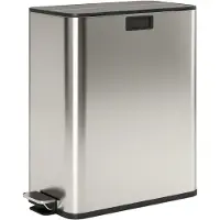 HOMCOM KÜCHENMÜLLEIMER Edelstahl Silber
