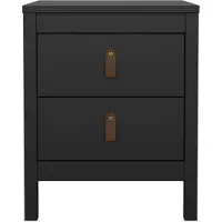 CALICOSY Nachttisch BARCELONE in Schwarz - (W) 43,8 x (H) 54,1 x (L) 38,4 cm | Gr.: onesize