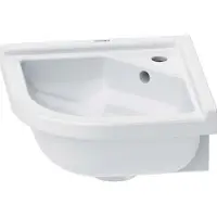 Duravit Eck-Handwaschbecken Starck 3 43x38cm, m HL, ÜL, Hahnlochbank, weiß