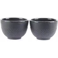MPLCo One Teeschalen Gusseisen Schwarz 2er-Set 150 ml