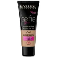 Eveline Cosmetics Selfie Time Foundation & Concealer Cryo-Moisturizing Deck And Proofreader 06 Honey 30Ml