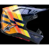 Alpinestars Supertech M10 Helm TLD Edition 25 ECE 22.06 Drk Blue Org Ylw Fluo Red Glsy