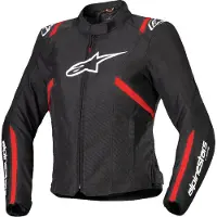 Alpinestars Stella T-SPS V2 wasserdichte Damen Motorrad Textiljacke, schwarz/rot, 2XL