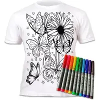 SPLAT PLANET Nachfärbbares T-Shirt Schmetterlinge 9-11