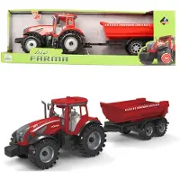 Askato Traktor mit rotem Anhänger –
