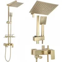 REA Duschgarnitur JACK BRUSHED GOLD