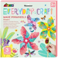 Avenir Windmühlen Bastelset Blumen - kreatives Spielzeug für Kinder