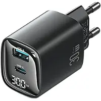 Usams Ład. Siec. Cc229 30W Gan Usb-C/Usb-A Schnellladegerät Xc Serie Czarny/Schwarz Cc229Tc01
