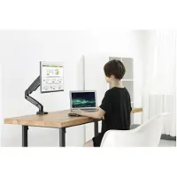Up Up Premium Single Screen Monitor Arm 17-32", VESA 75x75, 100x100, Matte Black